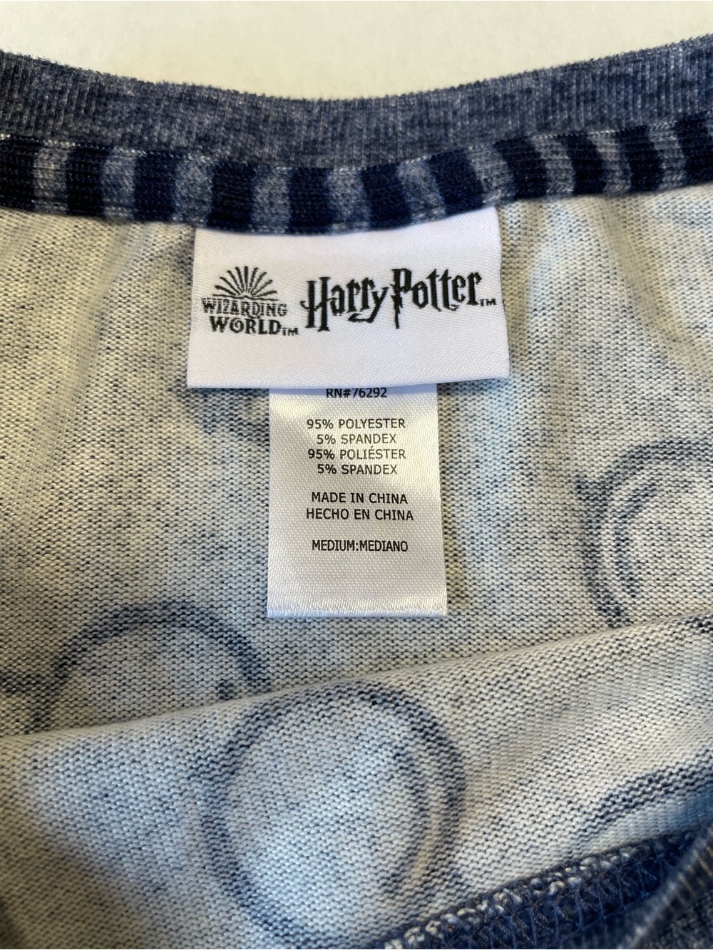 Hairy Potter Women’s Medium Pajamas Set Blue Wizarding World Top Shirt Joggers - Picture 2 of 15